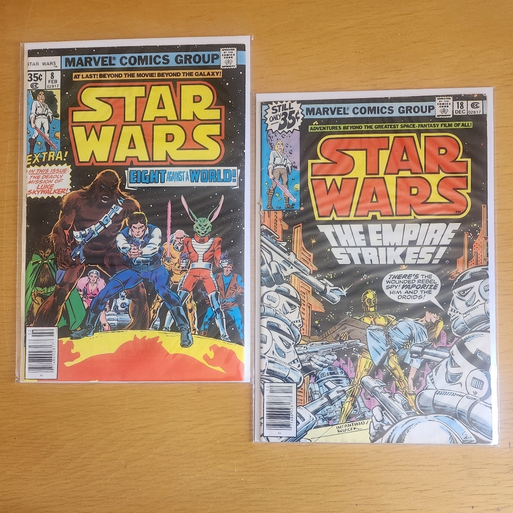 Star Wars #8 & #18, 1970s Marvel comic books (Lot of 2)